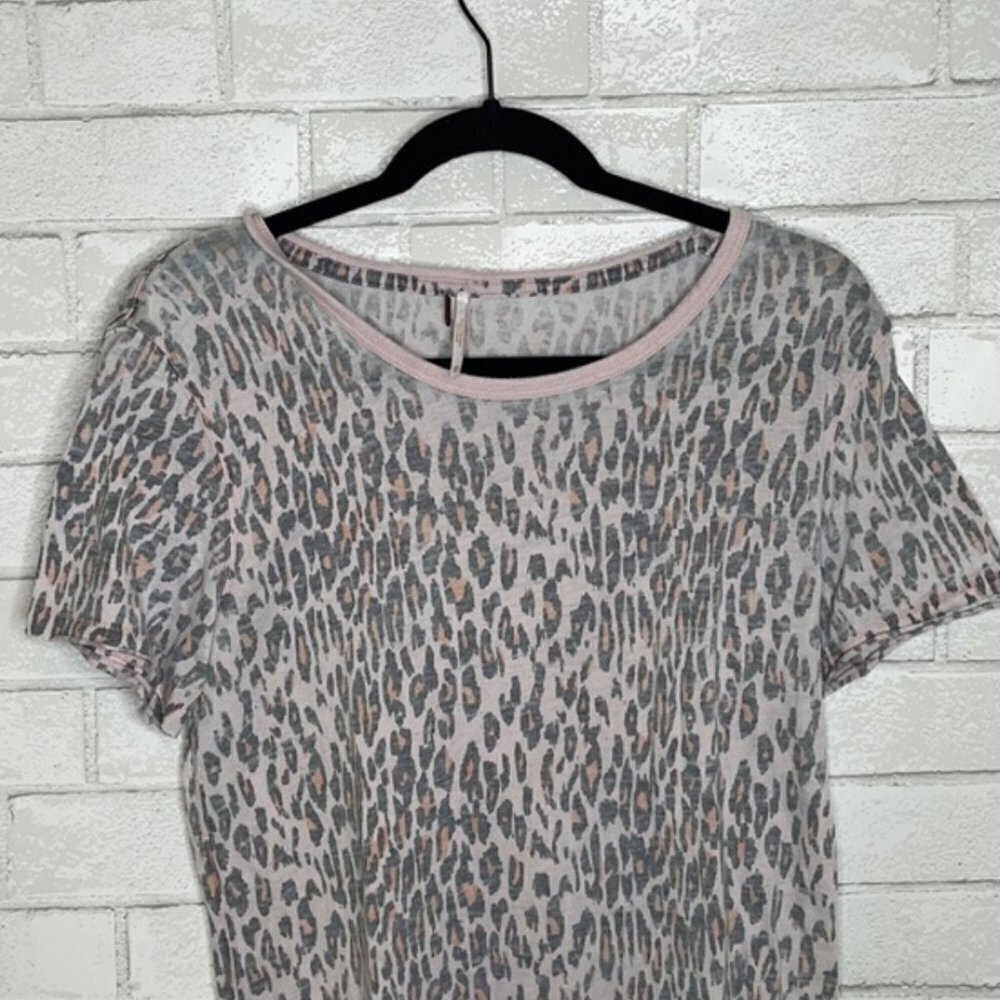 Free People Pink Cheetah Tourist Tee - Picture 4 of 13